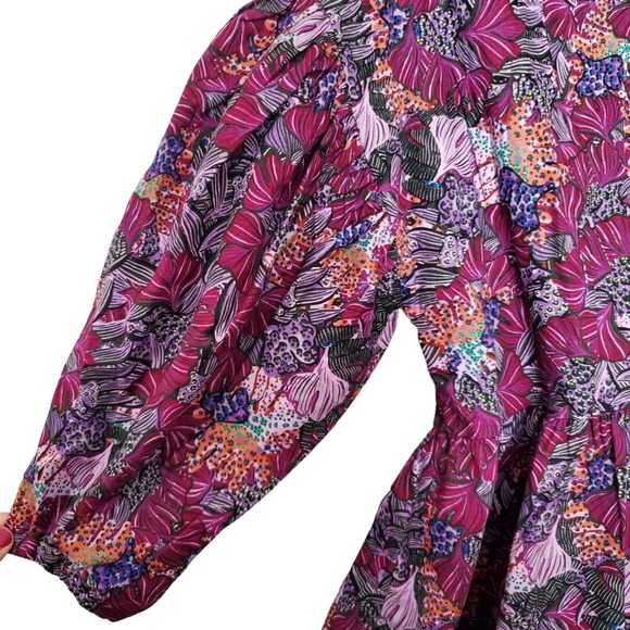 Kika Vargas X Target Coral Reef Scallop Edge Wrap Shirt Medium Bold Print NWT M - Picture 8 of 15